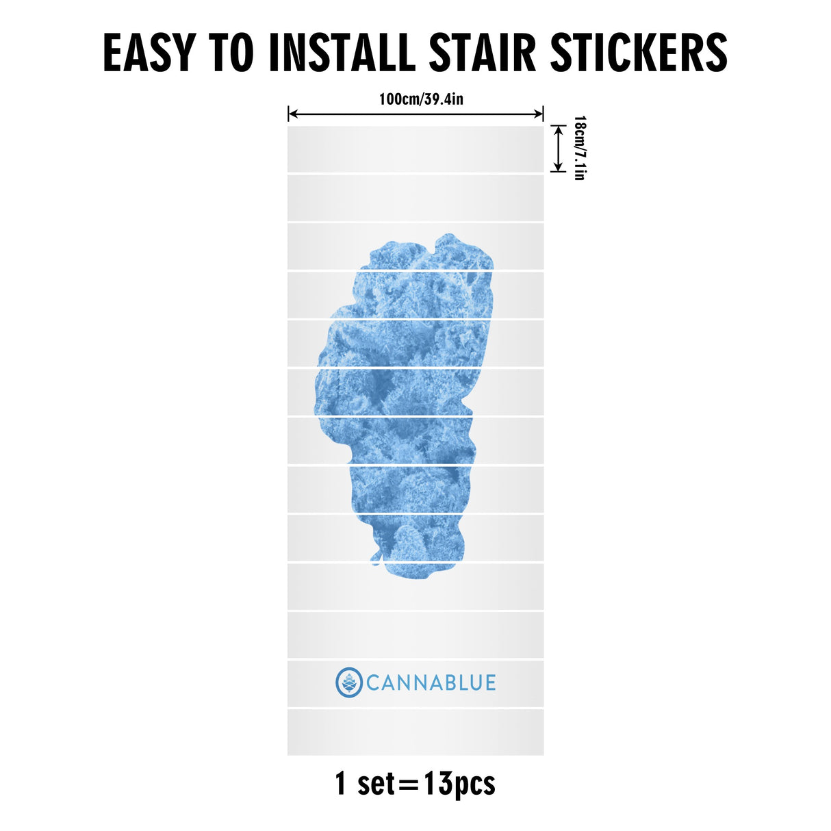 13Pcs Stairs Lake Nug Sticker