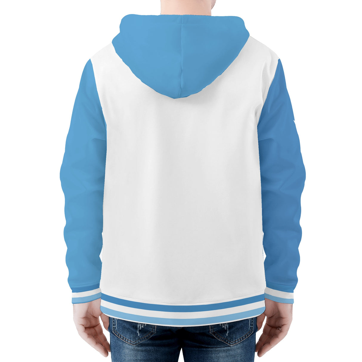 Mens All Over Print Zip Up Hoodie