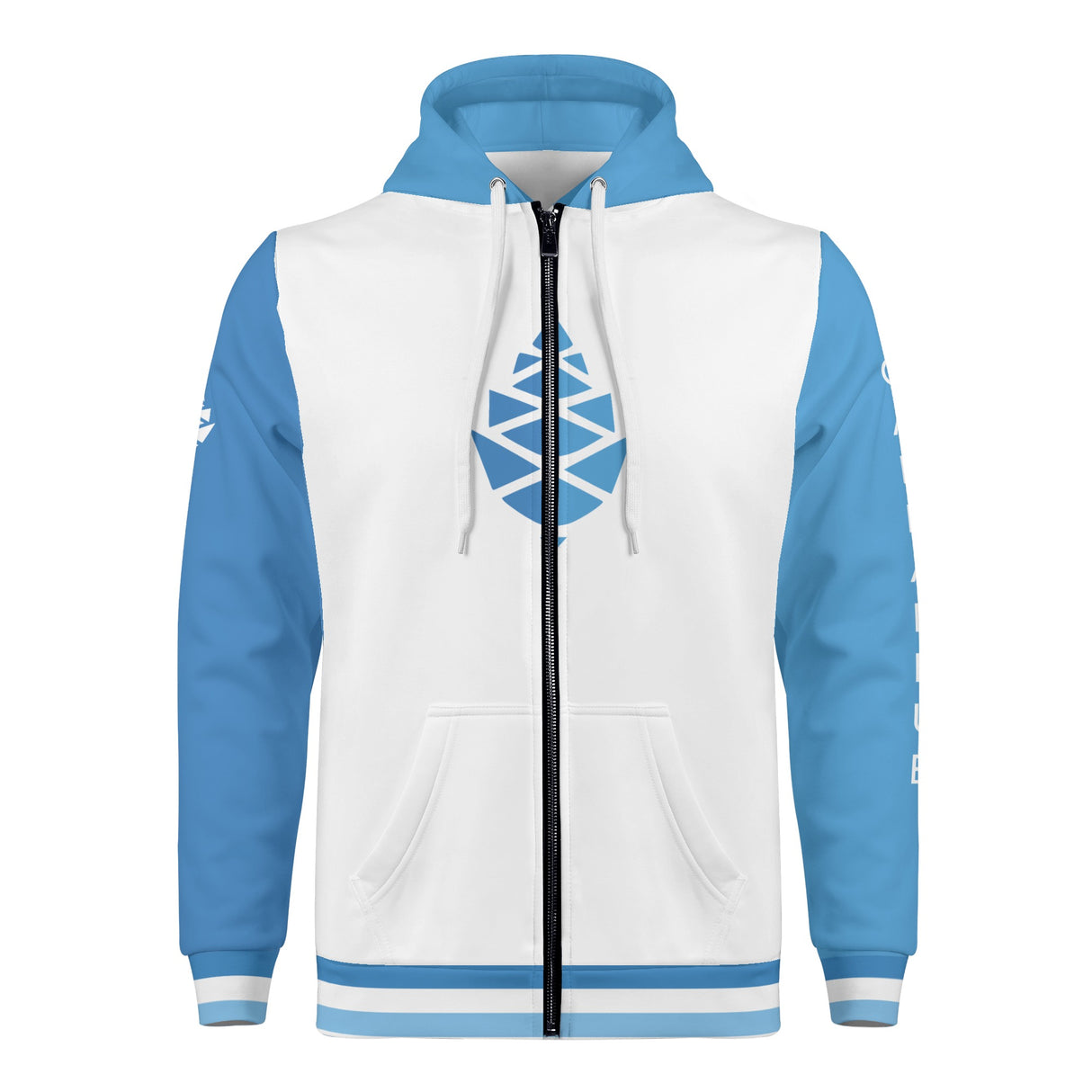 Mens All Over Print Zip Up Hoodie