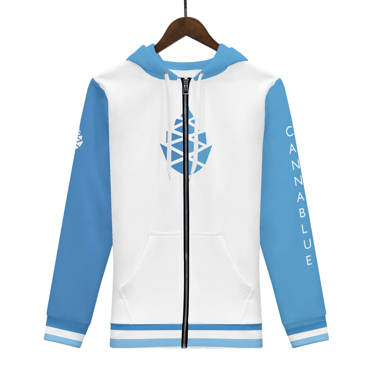 Mens All Over Print Zip Up Hoodie