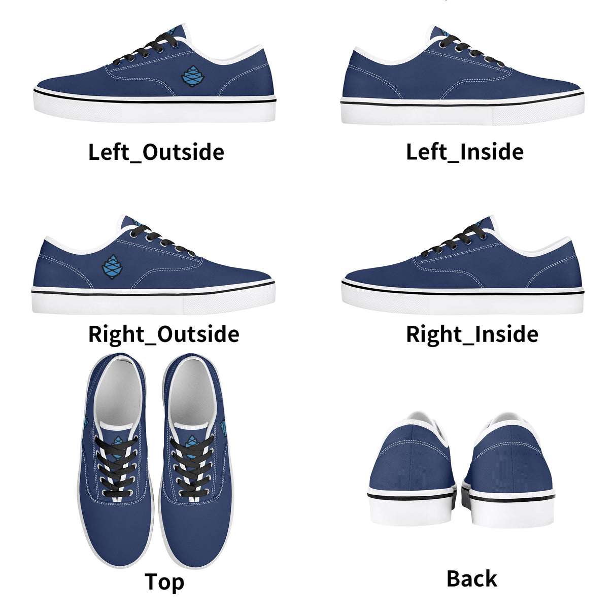 Cone Mens Court Skate Shoes With Customized Tongue