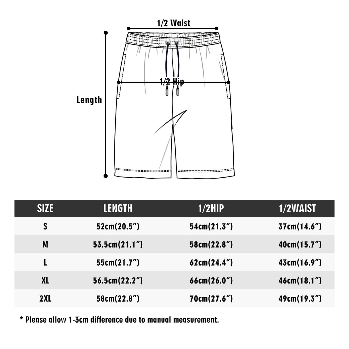 Hashsquatch Mens Lightweight Beach Shorts
