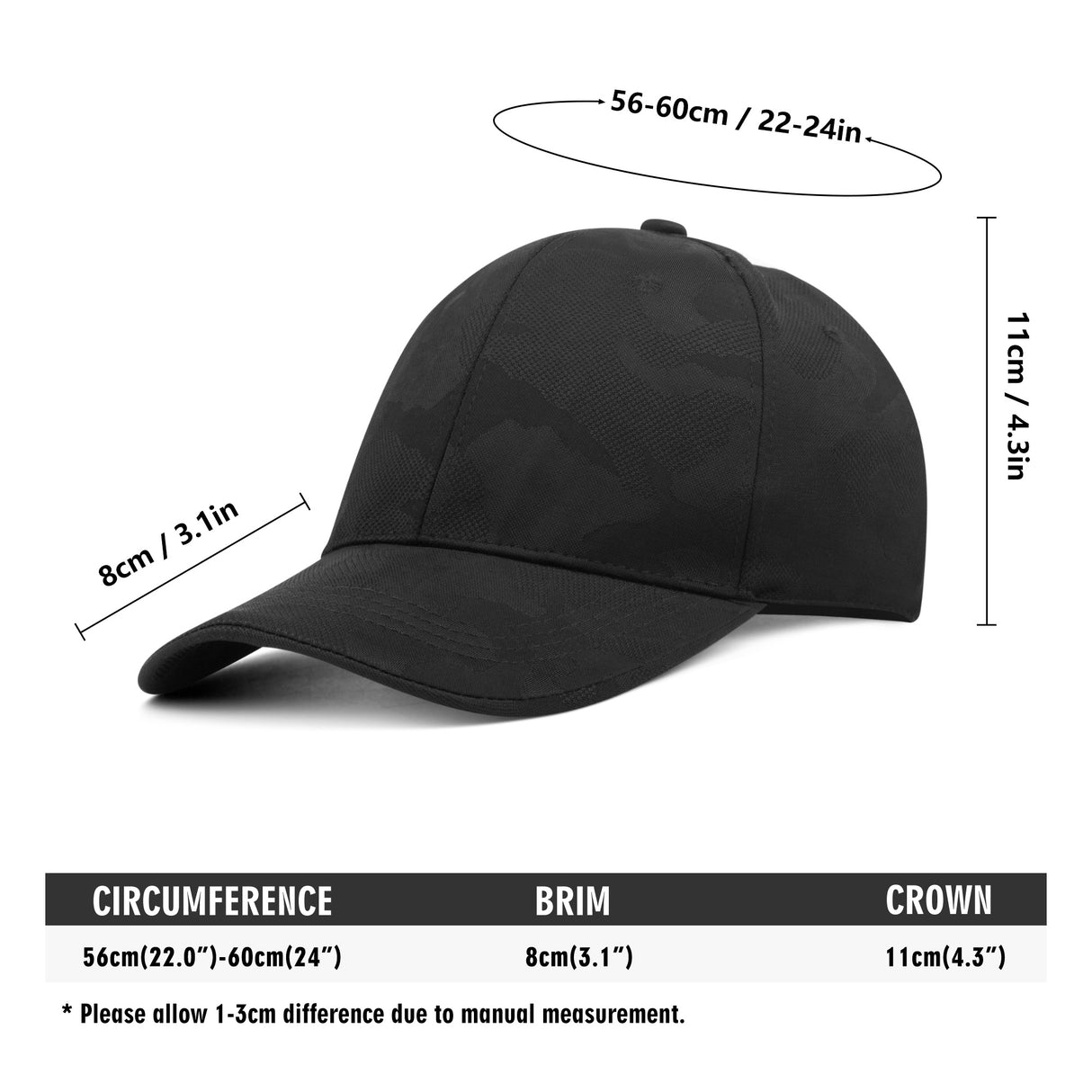 Cone Embroidered Sports Camo Caps