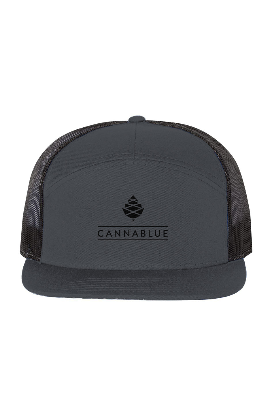 Classic blk Logo Seven-Panel Trucker Cap grey