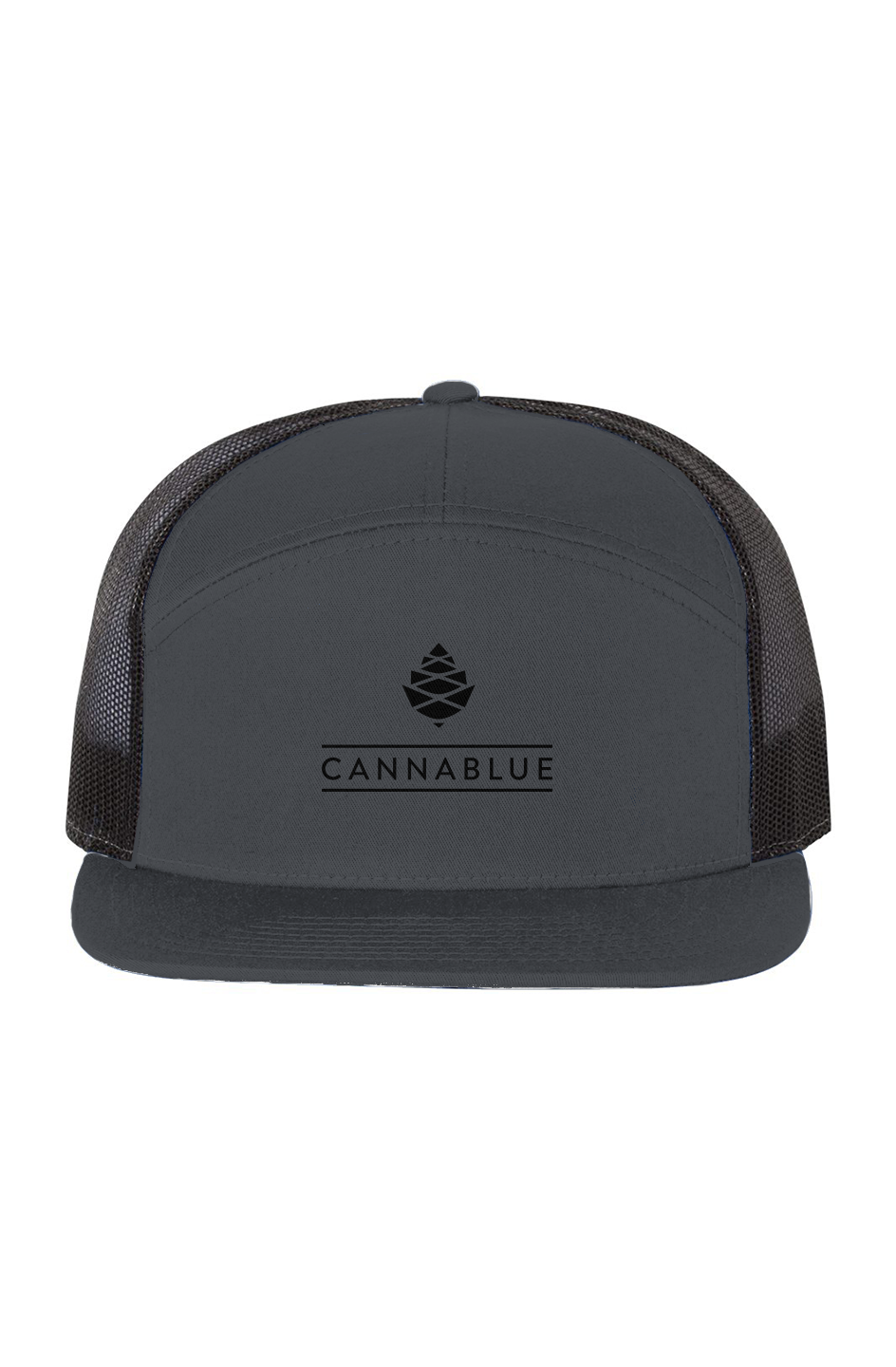 Classic blk Logo Seven-Panel Trucker Cap grey