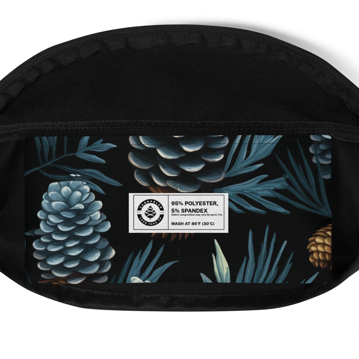 Cone Pine Pattern Script Fanny Pack