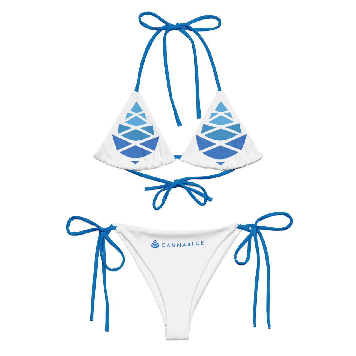 Cone All-over print recycled string bikini