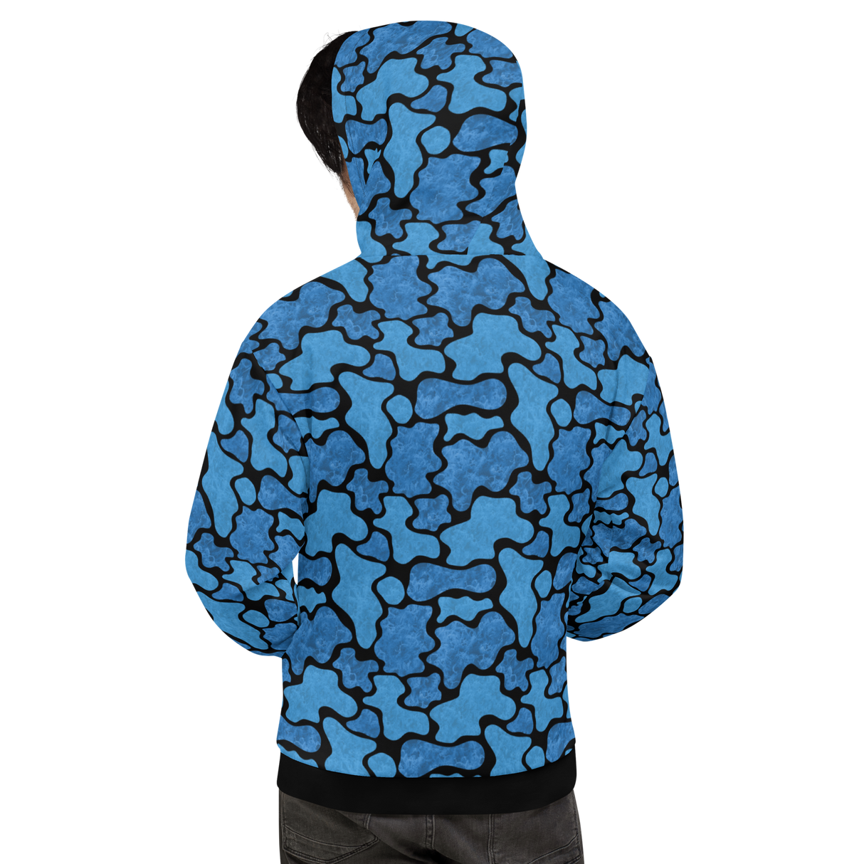 Camo Script blue/blk Unisex Hoodie