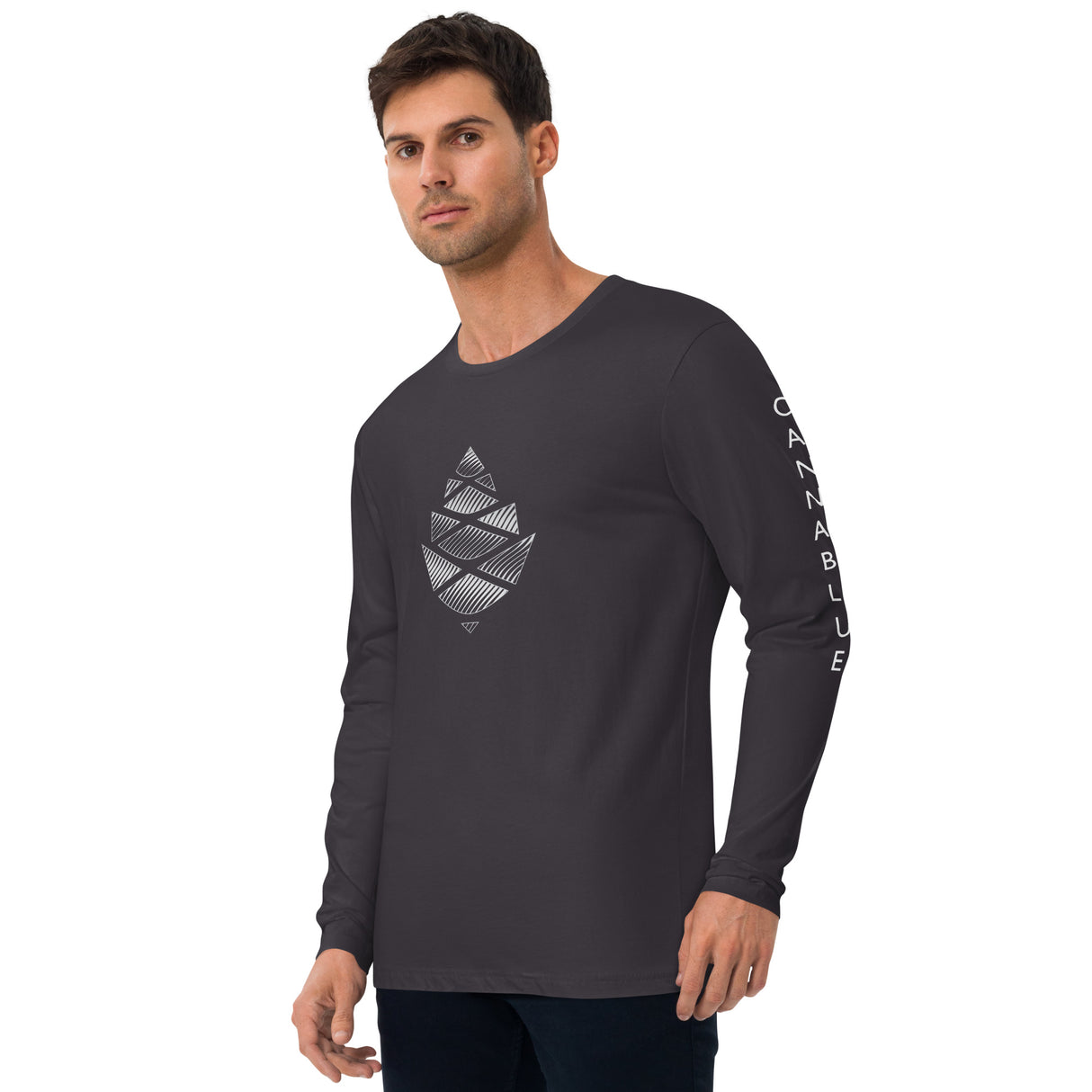Cone Lines Long Sleeve Fitted Crew