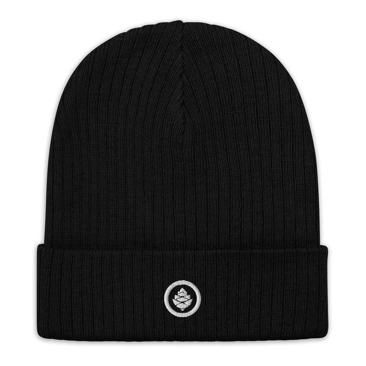 Circle Cone Ribbed knit beanie