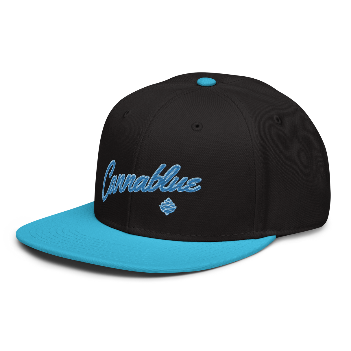 Blue Script Snapback Hat