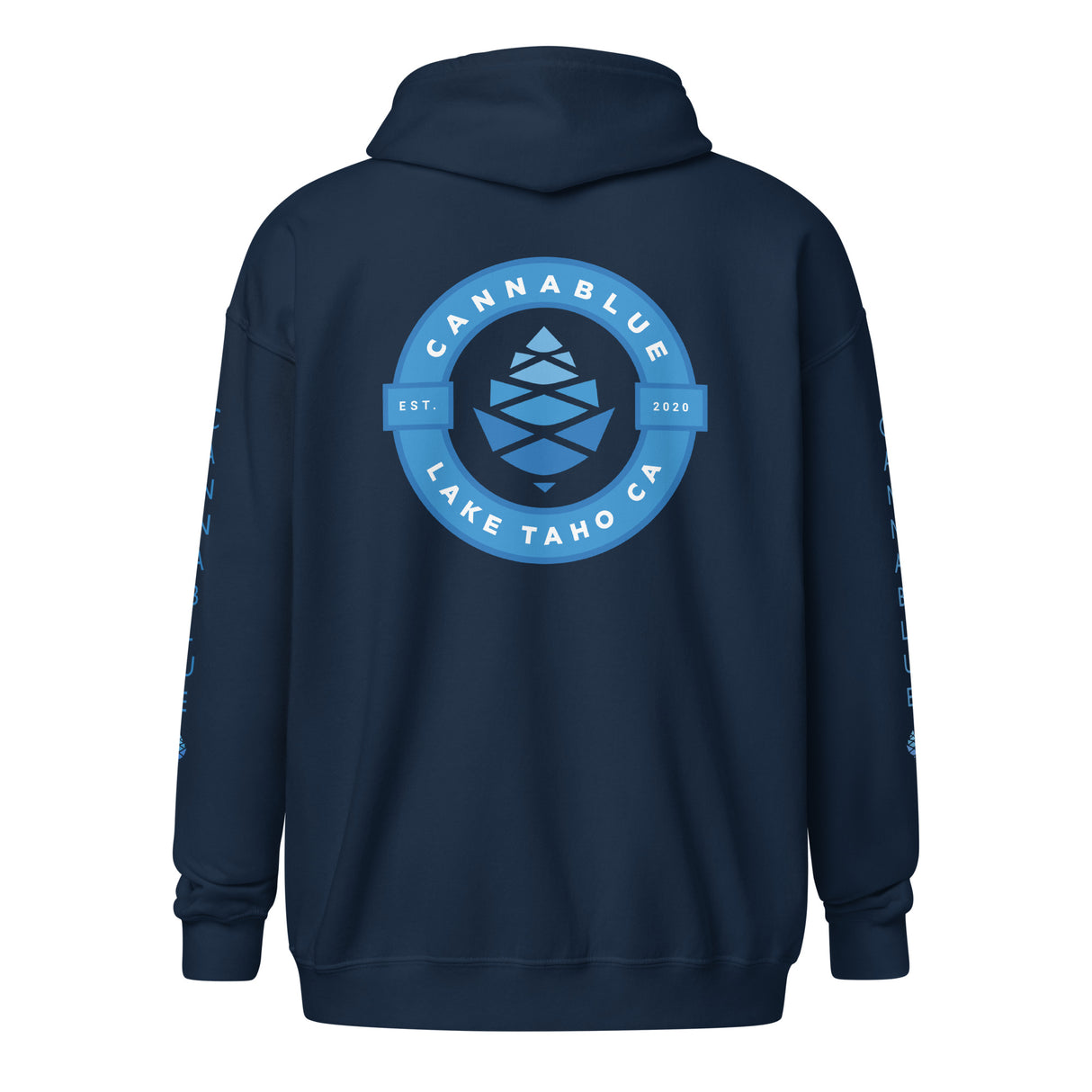 Cannablue Badge Unisex heavy blend zip hoodie