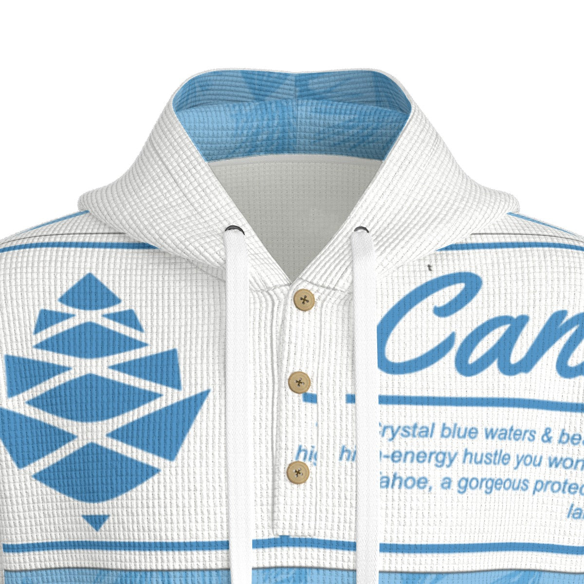 therma All-Over Print Men's Half Button Hoodie