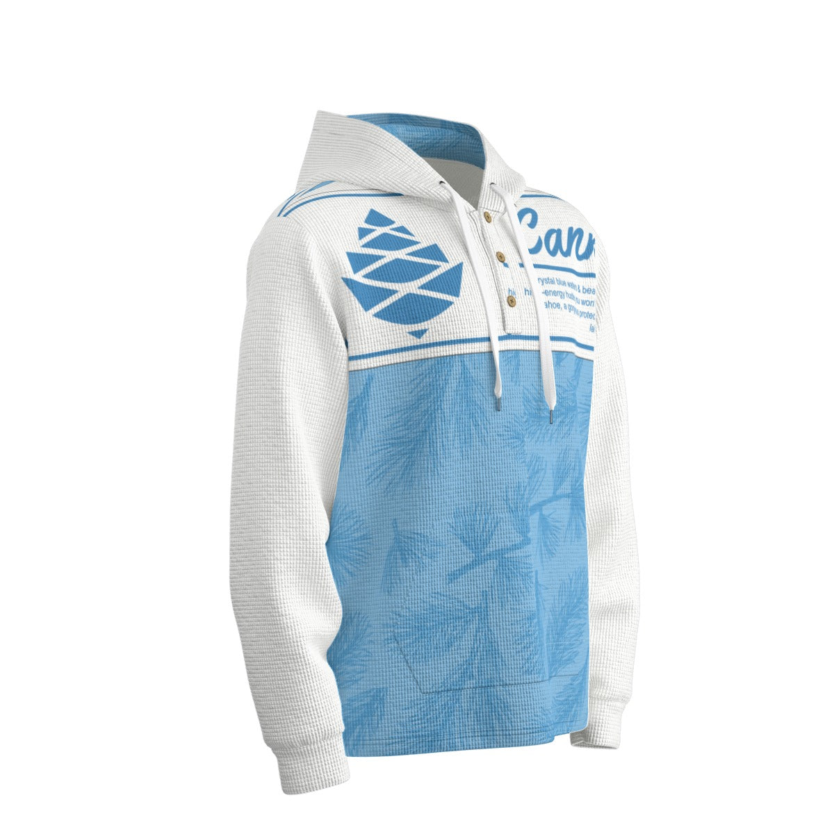 therma All-Over Print Men's Half Button Hoodie