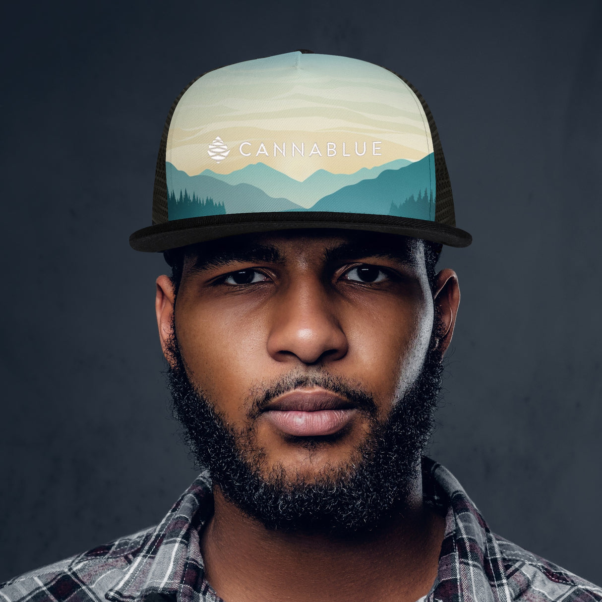 Sunset Embroidered Front and Printing Mesh Hip-hop Hats