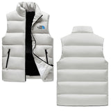 The South lake white Mens Warm Stand Collar Zip Up Puffer Vest