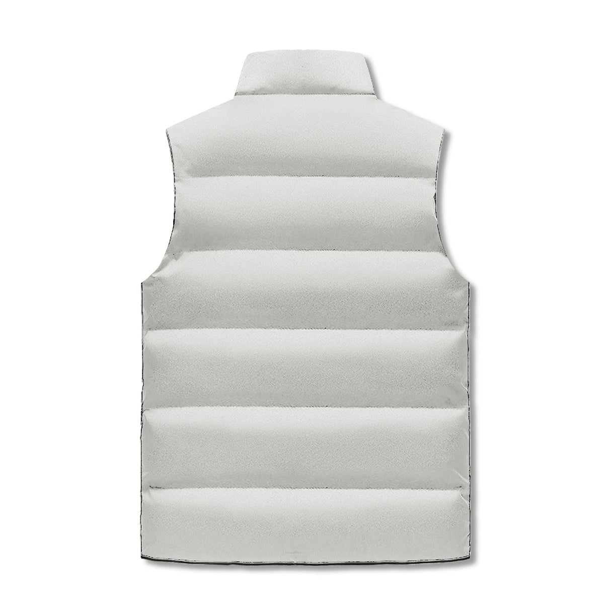 The South lake white Mens Warm Stand Collar Zip Up Puffer Vest