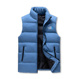 The South Lake Mens Warm Stand Collar Zip Up Puffer Vest