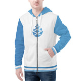 Mens All Over Print Zip Up Hoodie