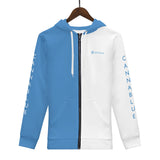 Half n Half Mens All Over Print Zip Up Hoodie