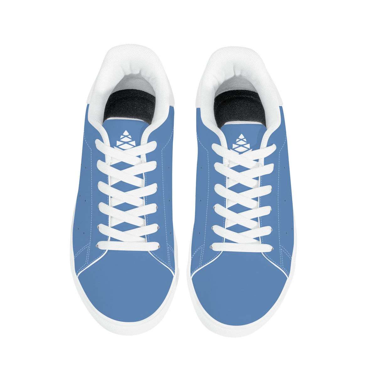 Lake Blue Mens Low Top Leather Sneakers