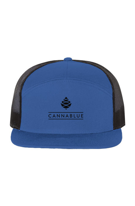 Cassiv blk logo Seven-Panel Trucker Cap