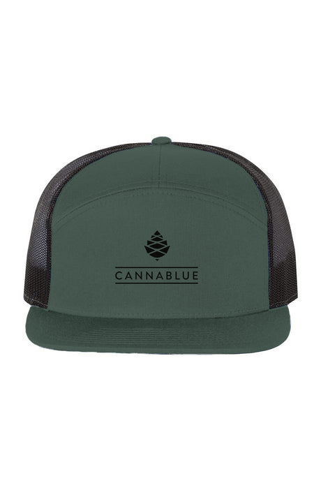 Classic Logo Seven-Panel Trucker Cap Green