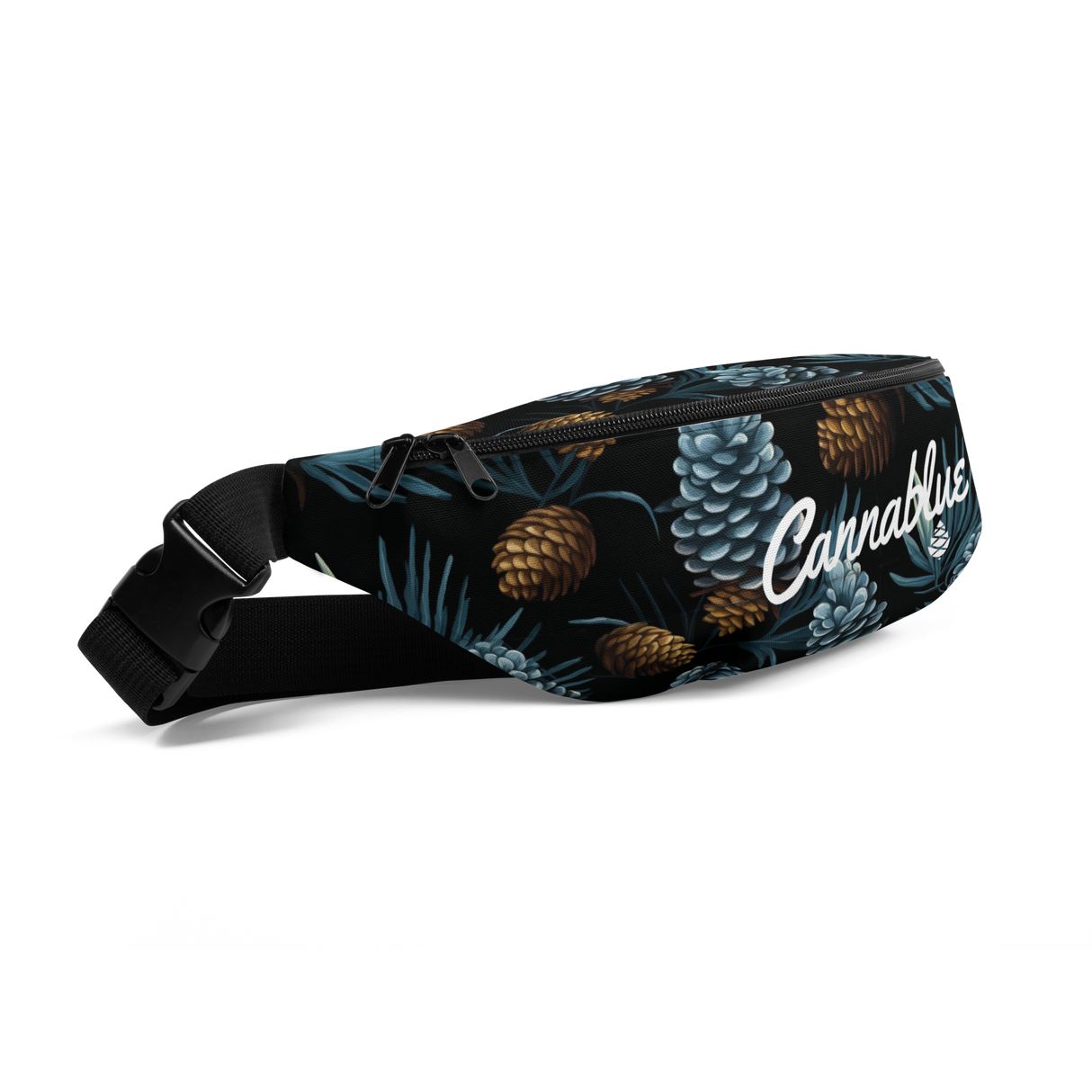 Cone Pine Pattern Script Fanny Pack