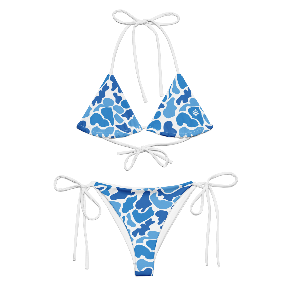 CannaFlauge Light All-over print recycled string bikini
