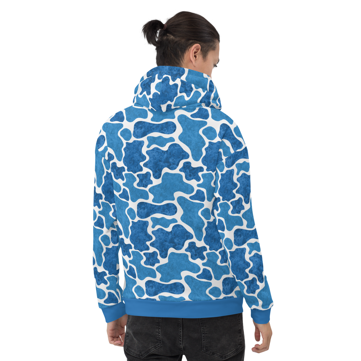 Camo Script blue/wh  Hoodie