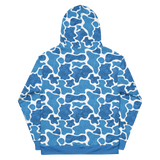 Camo Script blue/wh  Hoodie