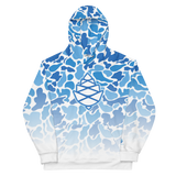 Camo Cone Fade White Unisex Hoodie