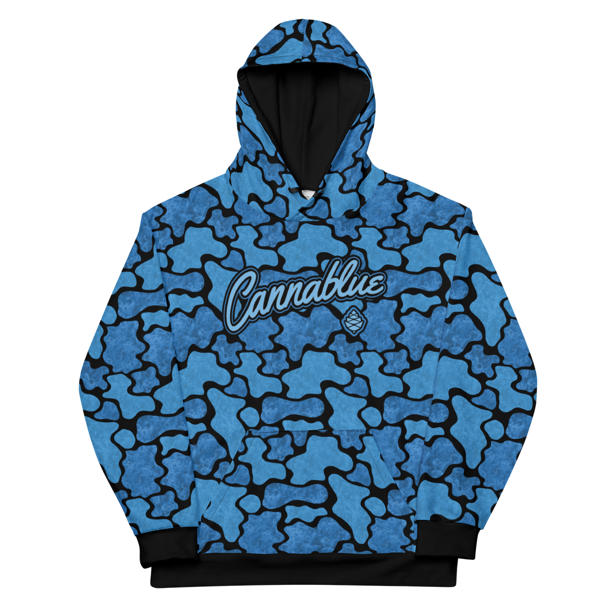 Camo Script blue/blk Unisex Hoodie