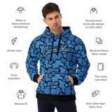 Camo Script blue/blk Unisex Hoodie