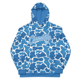 Camo Script blue/wh  Hoodie