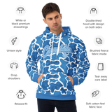 Camo Script blue/wh  Hoodie