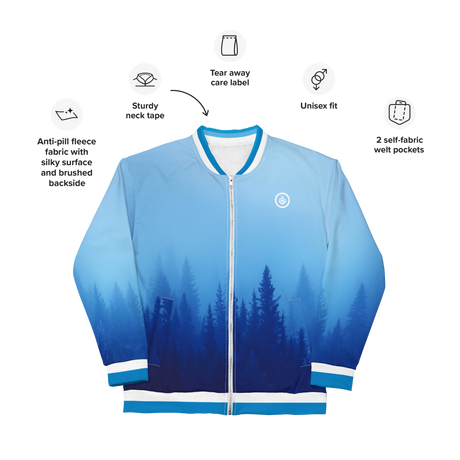 Blue Morning Unisex Bomber Jacket