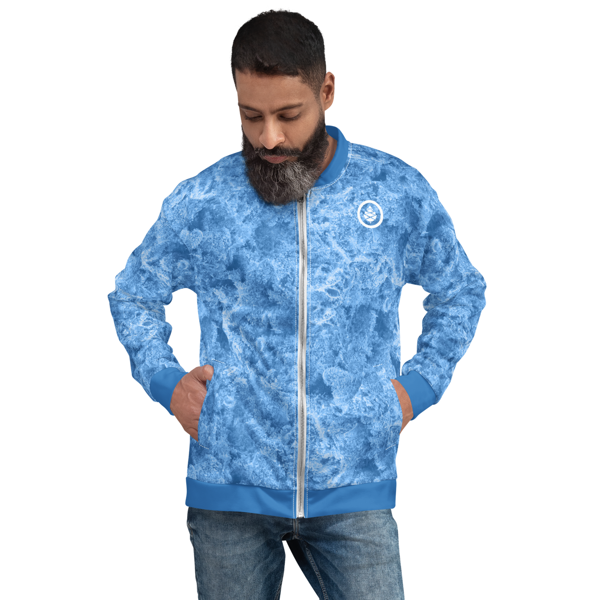 Lake Niug Pattern Unisex Bomber Jacket