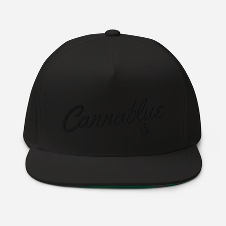 Script Black-out Flat Bill Cap