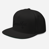 Script Black-out Flat Bill Cap