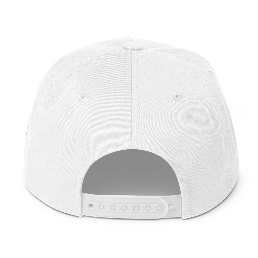 Script White-out Flat Bill Cap