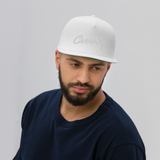Script White-out Flat Bill Cap