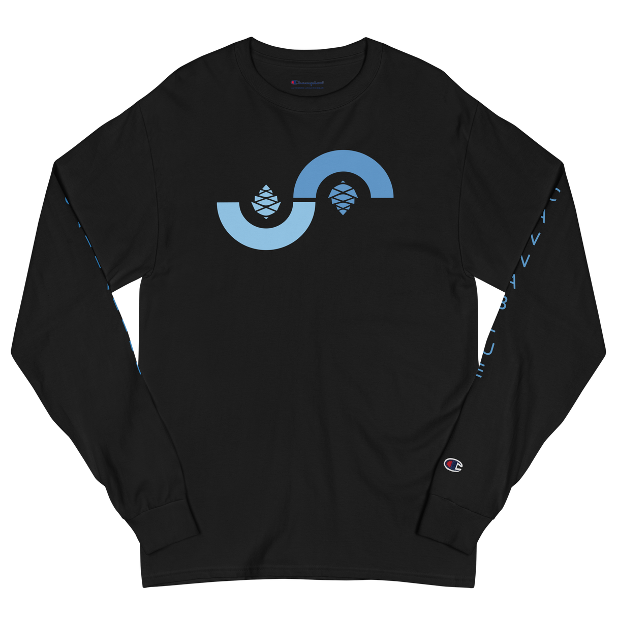 Curved Cone Men's blk Champion Long Sleeve Shirt