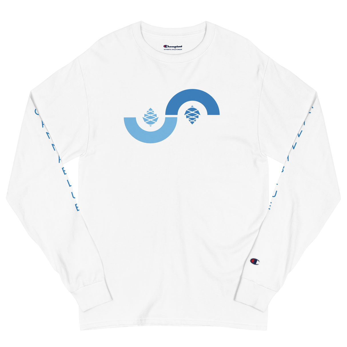 Cone Curved wh Men's Champion Long Sleeve Shirt