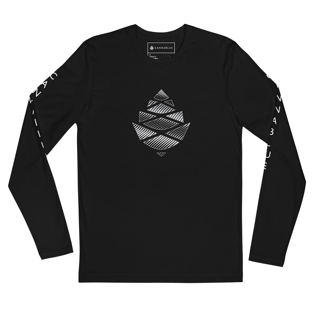 Cone Lines Long Sleeve Fitted Crew