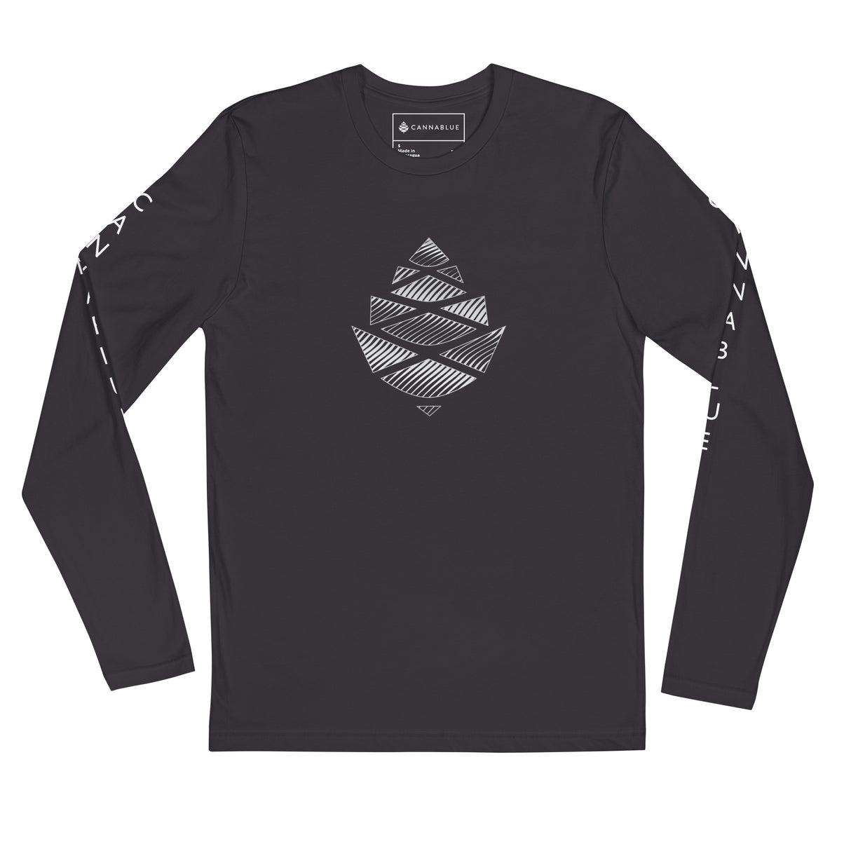 Cone Lines Long Sleeve Fitted Crew