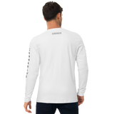 Cone Lines white Long Sleeve Fitted Crew