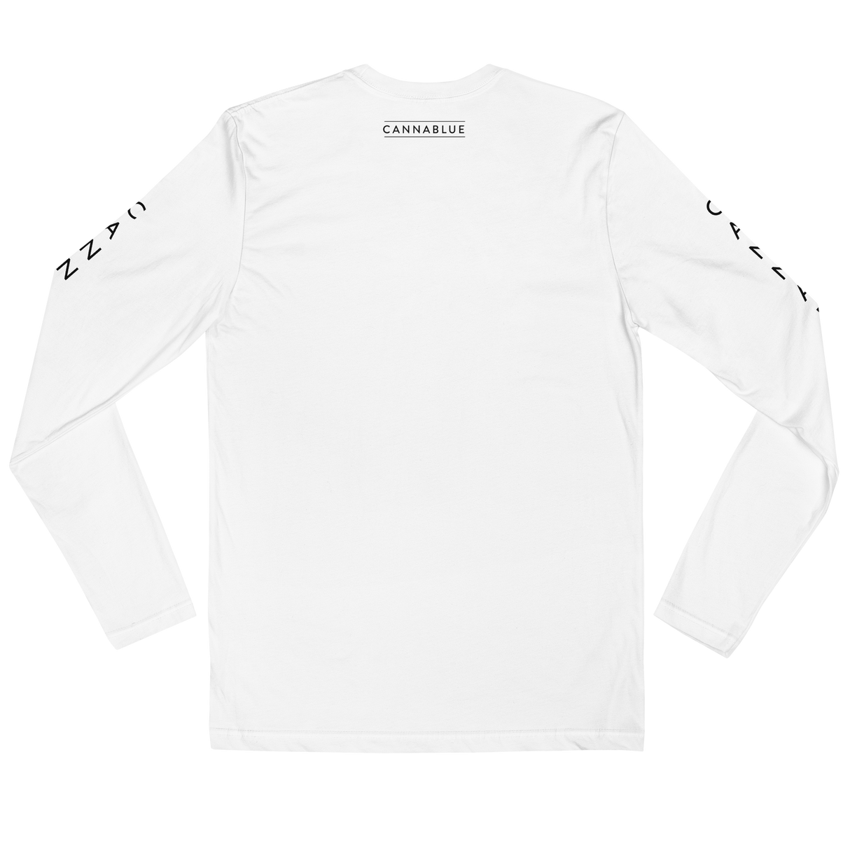 Cone Lines white Long Sleeve Fitted Crew