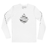 Cone Lines white Long Sleeve Fitted Crew