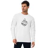 Cone Lines white Long Sleeve Fitted Crew